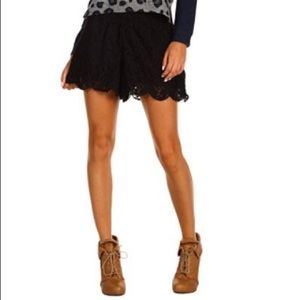 Free People Scallop Lace Shorts
